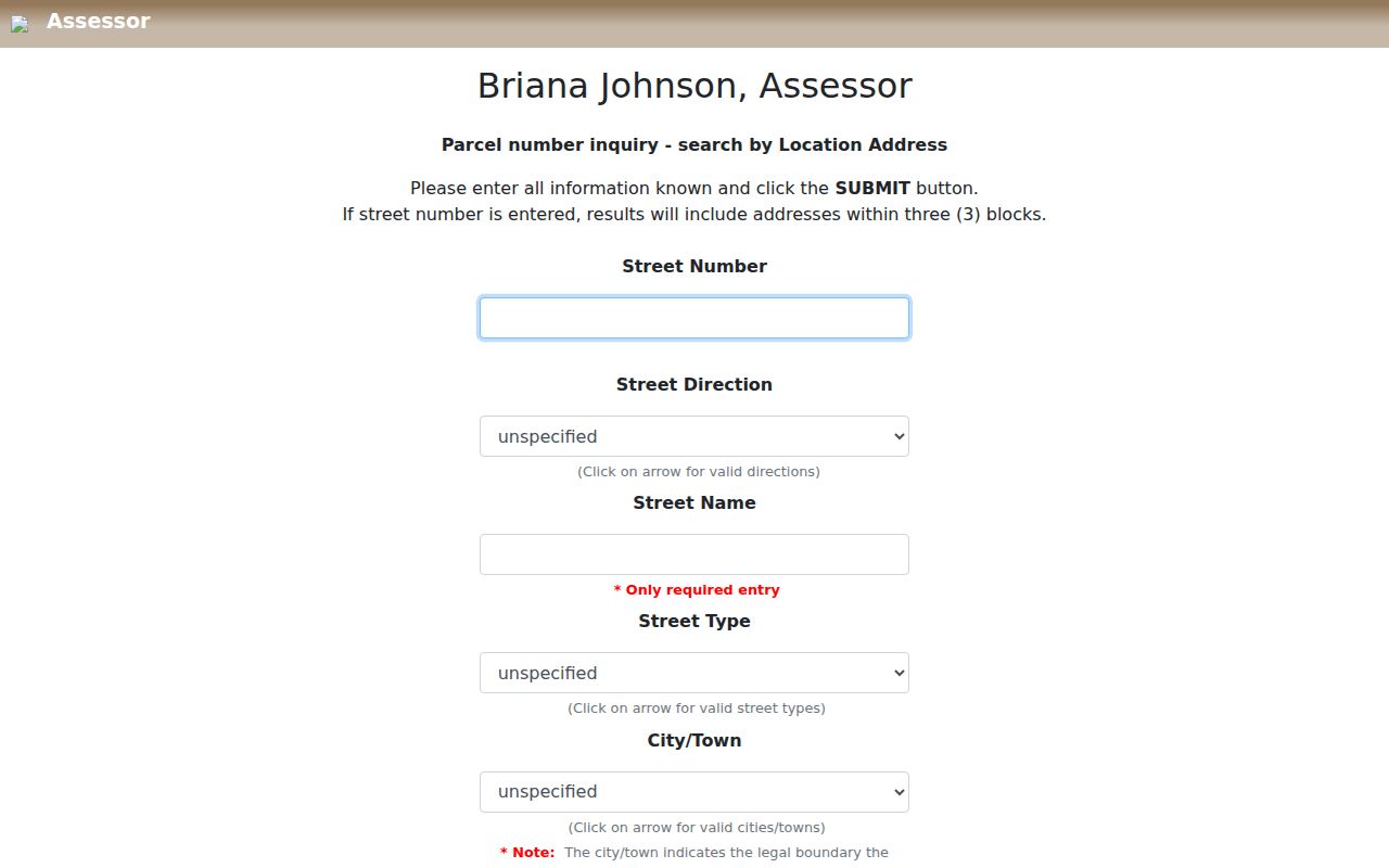Spring Valley public records Assessor address inquiry